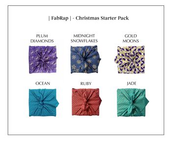 Emballage cadeau en tissu FabRap Pack de démarrage de Noël 1