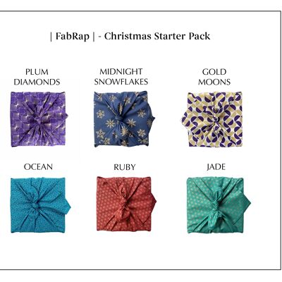 FabRap Cloth Gift Wrapping Christmas Starter Pack