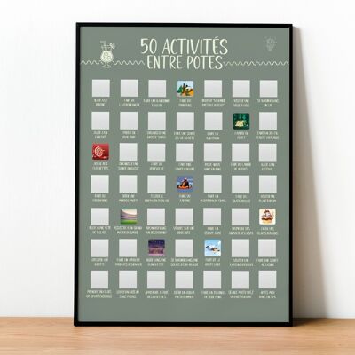 50 activities with friends - Scratch off poster
