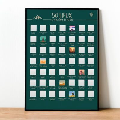 50 Places to See Around the World - Scratch Poster