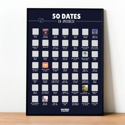 50 dates in love - Scratch off poster