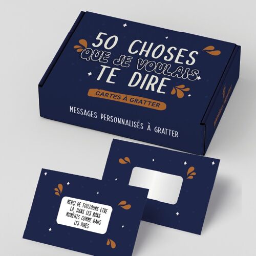 50 choses que je voulais te dire - Kit à gratter personnalisable