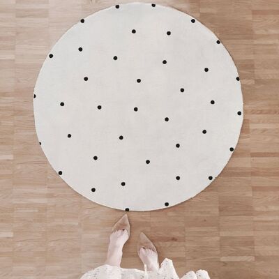 ROUND WASHABLE POLYAMIDE MAT DOTS