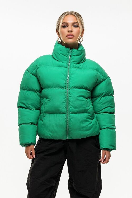 Technical Green Puffer Jacket