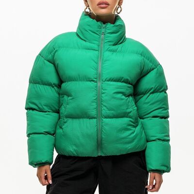 Technical Green Puffer Jacket