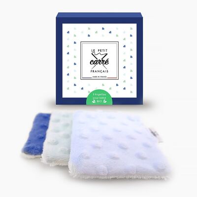 3x "PETIT POISSON" LINGETTES BÉBÉ LAVABLES BIO