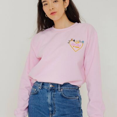 Cat Club Embroidered Sweatshirt
