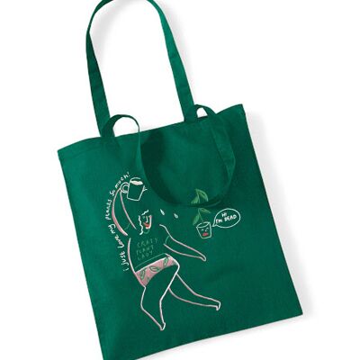 Crazy Plant Lady Embroidered Tote Bag