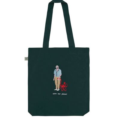 David Attenborough Save Our Planet Embroidered Tote Bag