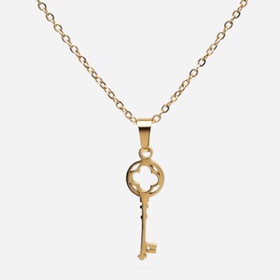 Set of 3 golden key necklaces