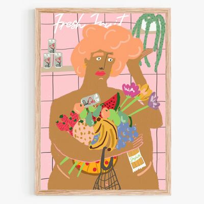 Fresh Fruit Lady Print