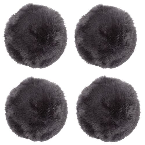 Sheepskin Seat cover 4-set_Charcoal