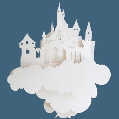 White Magic Castle Pop-Up-Wanddekoration