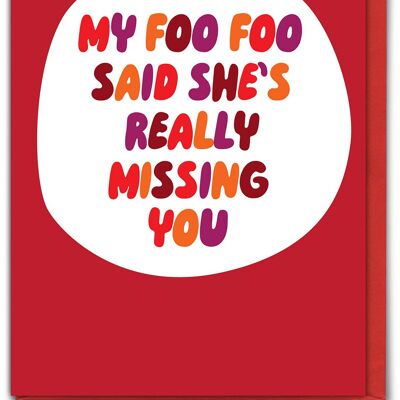 Funny Missing You Card - My Foo Foo