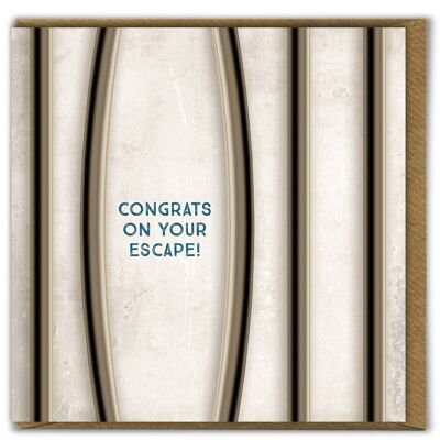 Funny Leaving Card - Congrats On Your Escape