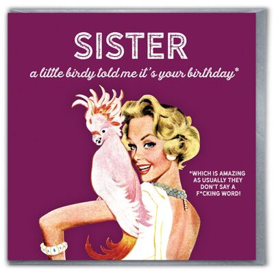Funny Card - Sister Little Birdy