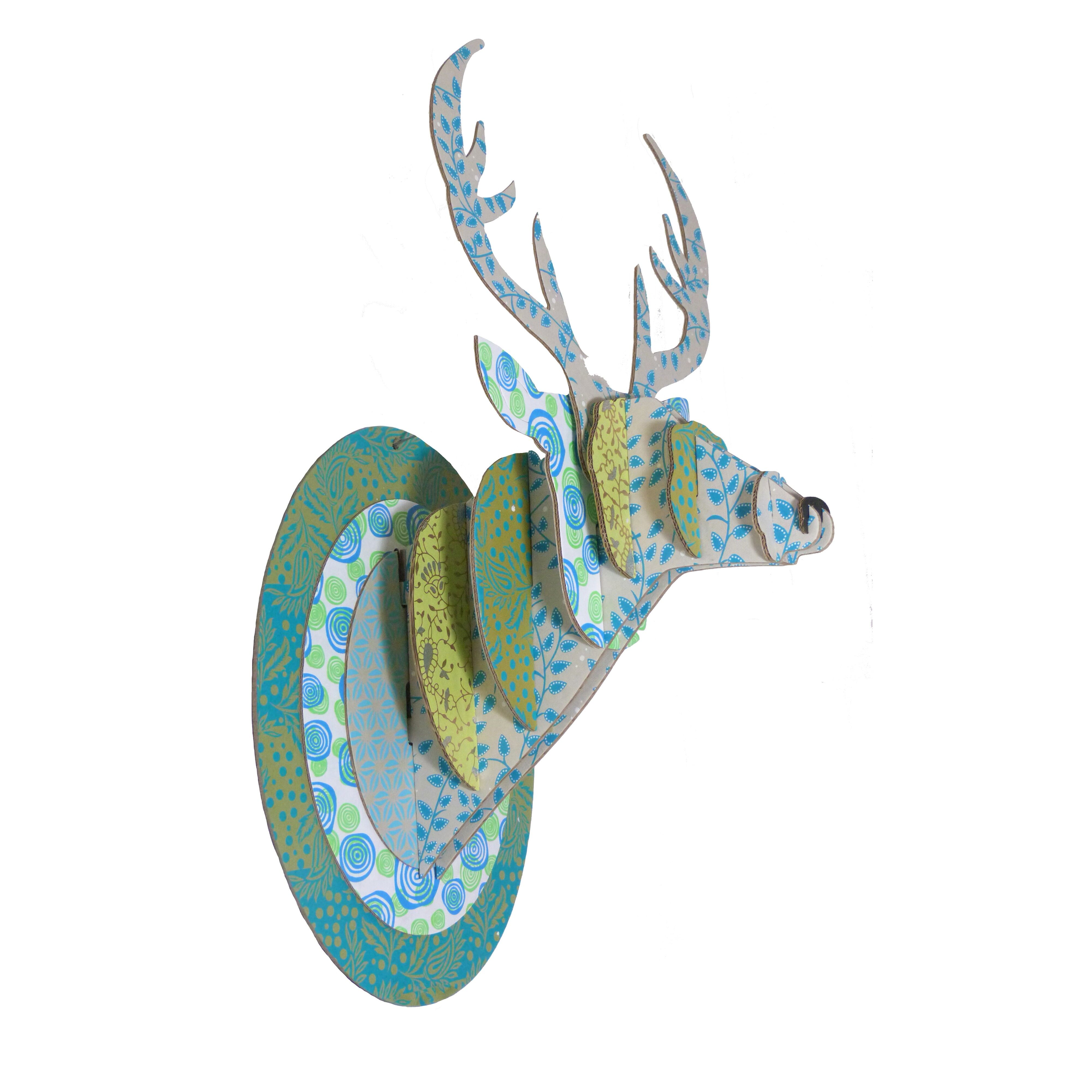 Trofeo testa di cervo blu primavera