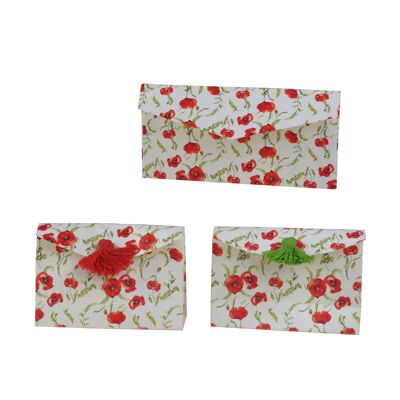 Poppy enveloppes motif coquelicot (x48)