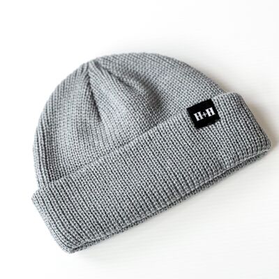 Knitted Beanie Hat Grey