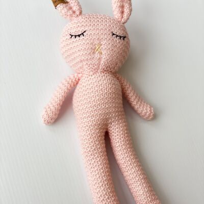 Crochet Teddy Bunny - Blush