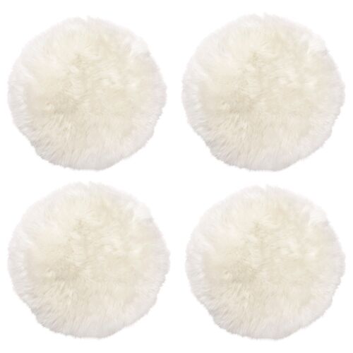 Sheepskin Seat cover 4-set_White