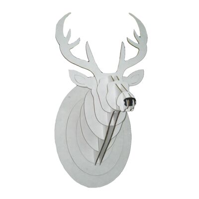 Cardboard deer trophy white deer head wall decoration