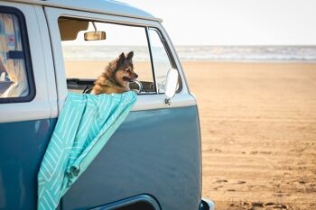 Ocean Teal - Grande serviette de plage 100 % recyclée à séchage rapide 12