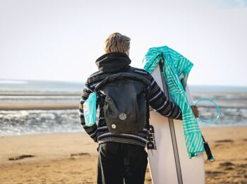 Ocean Teal - Grande serviette de plage 100 % recyclée à séchage rapide 3