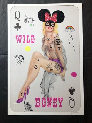Wild Card Queen of Clubs 50's PINUP - Imprimer 1