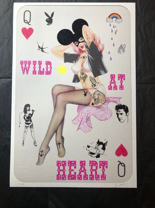 Wild Card Queen of Hearts 50's PINUP - Print