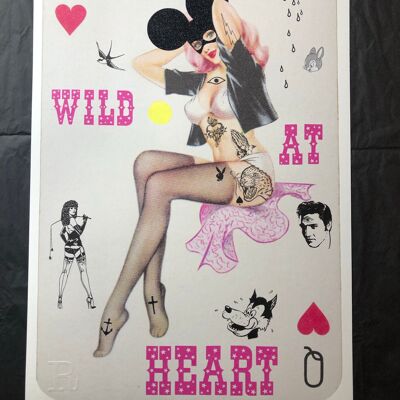 Wild Card Queen of Hearts 50's PINUP - Imprimir