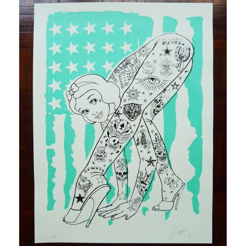 BENDY Flag (Turquoise) - Print