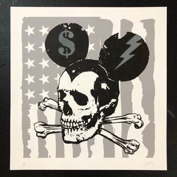 Misfit Mickey Black Flag - Rose et poudre de paillettes nacrées 1