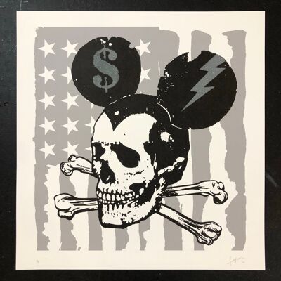 Misfit Mickey Black Flag - Rose et poudre de paillettes nacrées