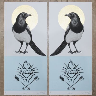 JOY MAGPIE (Blue) - Print