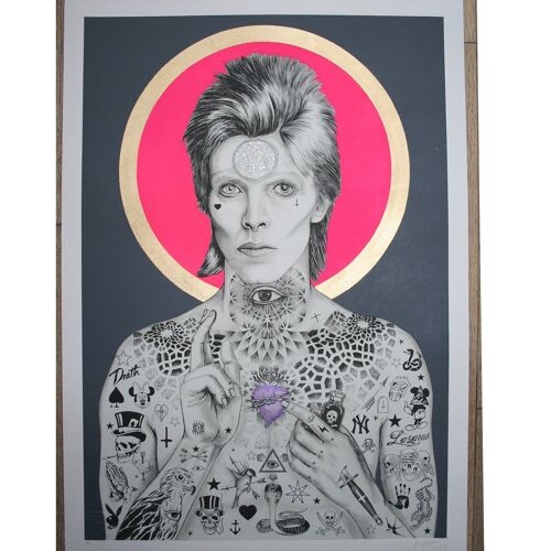 MERCURY BOWIE (Charcoal) - Print