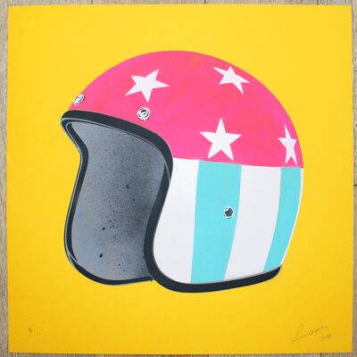 EASY RIDER (White on Yellow) - Print