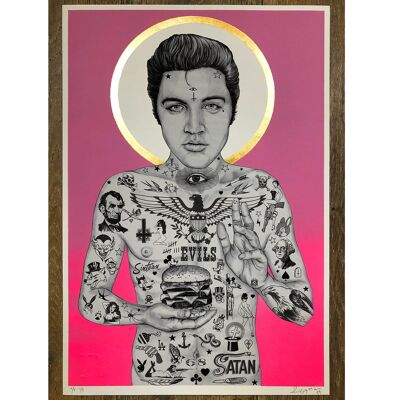 ELVIS BURGER KING (mini neon) - Print