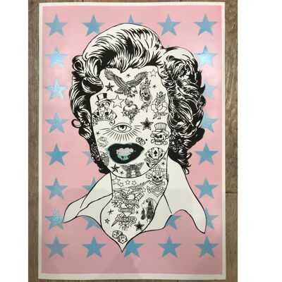 MONROE STARS (Pink & Blue) - Print