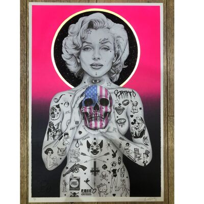 AMERICAN DREAM (Blk Glitter Halo) - Print