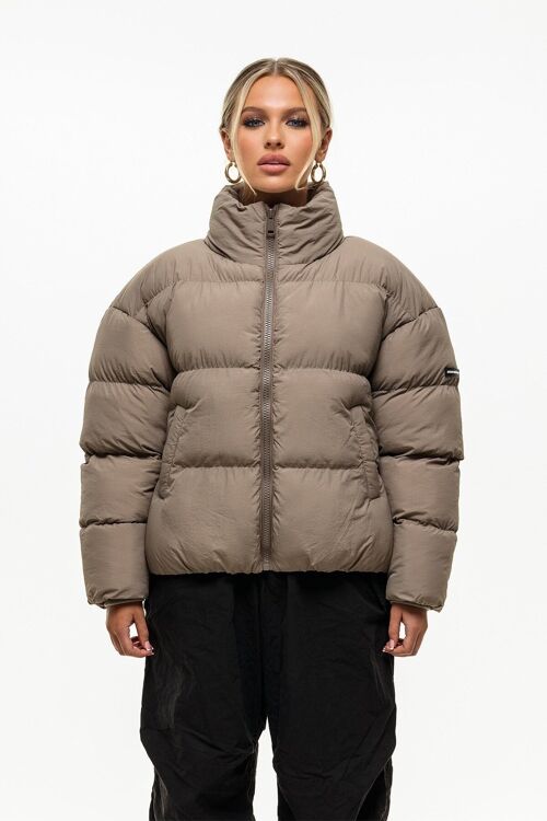 Technical Taupe Puffer Jacket