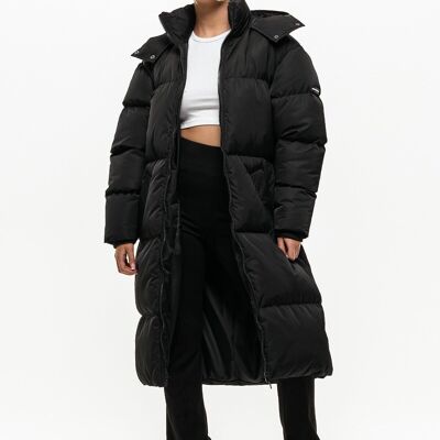 Luxe Maxi Black Puffer Coat