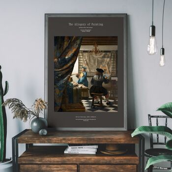 Johannes Vermeer L'allégorie de l'artiste peintre Poster 1