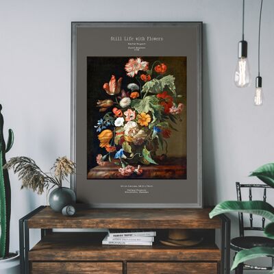 Rachel Ruysch Still Life With Flowers Artist Poster