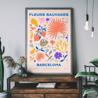 Fleurs Sauvages Barcelona Flower Print