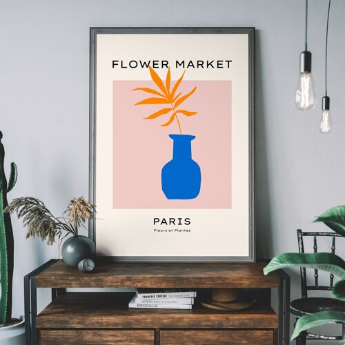 Paris Flower Market Minimal Print
