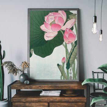 Fleurs de lotus en fleurs par Ohara Koson 1