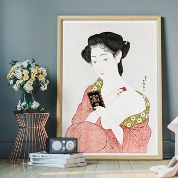 Femme appliquant de la poudre par Goyo Hashiguchi 4