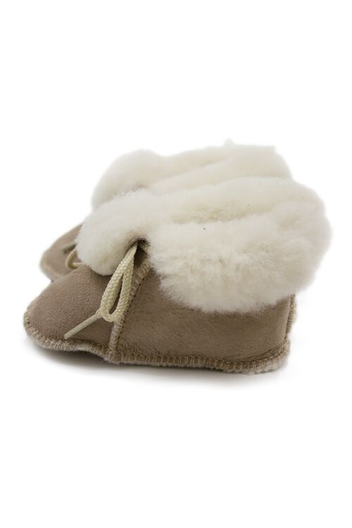 suede sheepskin slippers, babouche, blush rose, xsmall