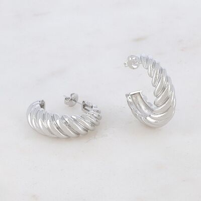 Persia Hoop Earrings - Silver